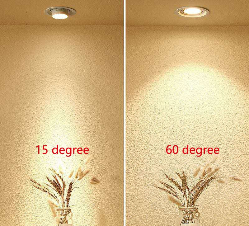 Embedded Zoom Dimmable Recessed downlights Lamps COB 7W 12W 15W 20W spot light Background wall LED Indoor lighting
