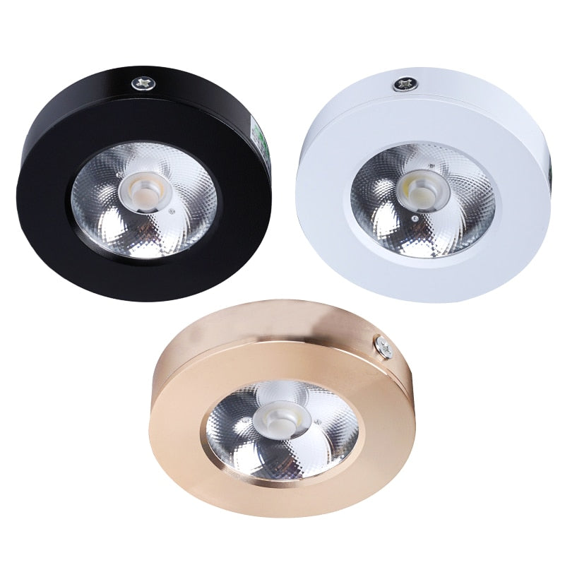Ultra-thin downlight LED5W 7W 12W COB LED ceiling spotlight AC85-265V under cabinet light warm white indoor lighting