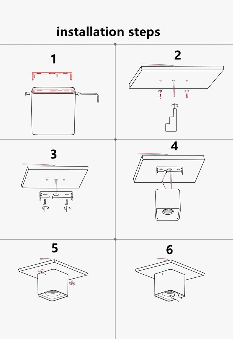 LED Ceiling Square Downlight 12W 24W 36W Dimmable 3000K Black Aluminum Ideal Spot Light for Hallway Corridor Gallery Display