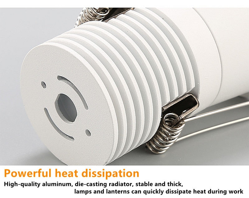 Dimmable embedded COB Downlight AC90V-260V 5W 7w 9W Recessed Led ceiling lamp Spot light Indoor lighting