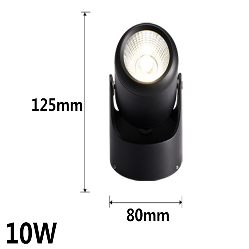 High quality dimmable Rotating LED Downlights Surface Mounted adjustment COB ac85-265V 10W 15W LED Ceiling Lamp Spot lights