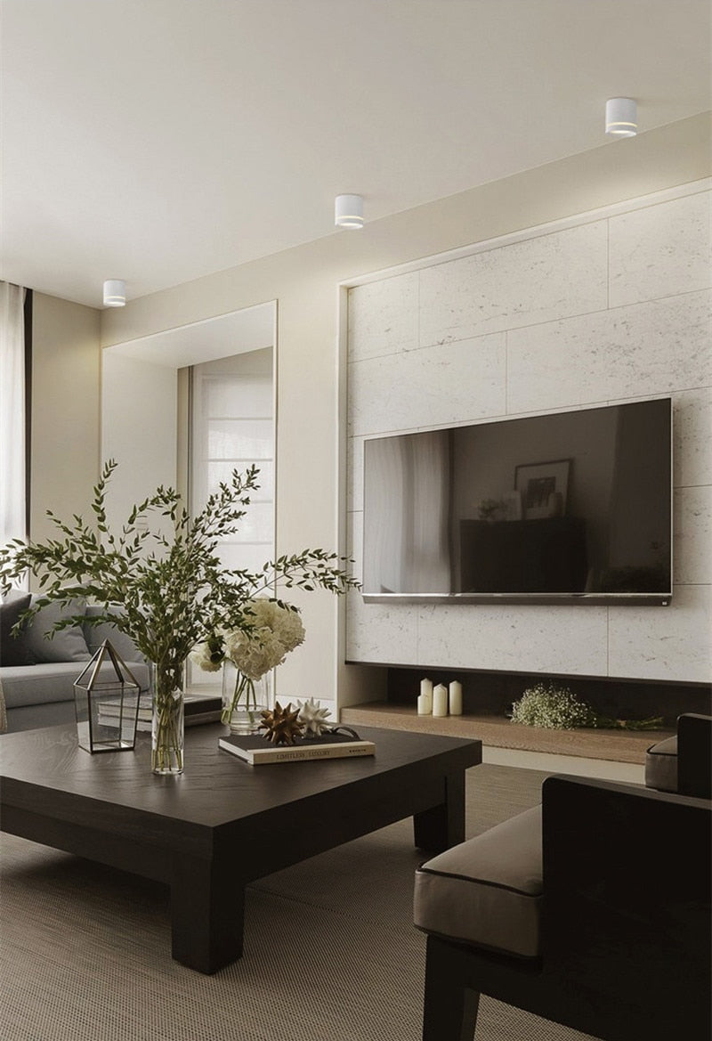 Surface mounted dimmable LED downlight 7W/10W/12W/15W COB LED ceiling spotlight AC85~265V LED Background Lamp Indoor Lighting