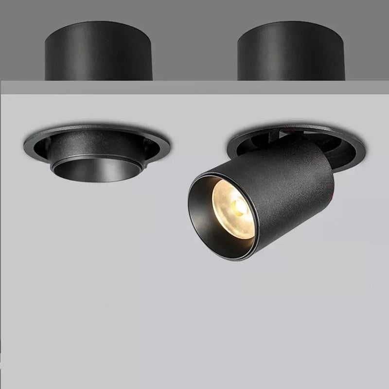 Recessed dimmable LED Spot Downlight 90° Folding 360° Rotating Indoor Ceiling Lamp 7W 10W 12W 15W Room Kitchen Lamp AC110V 220V