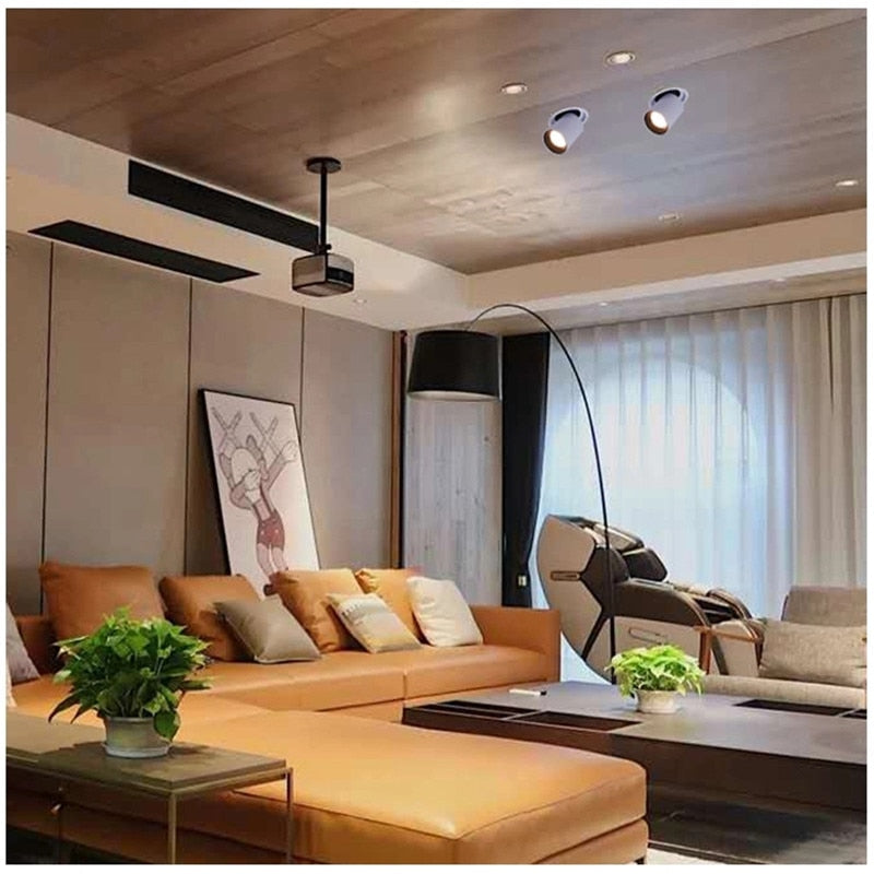 Recessed dimmable LED Spot Downlight 90° Folding 360° Rotating Indoor Ceiling Lamp 7W 10W 12W 15W Room Kitchen Lamp AC110V 220V