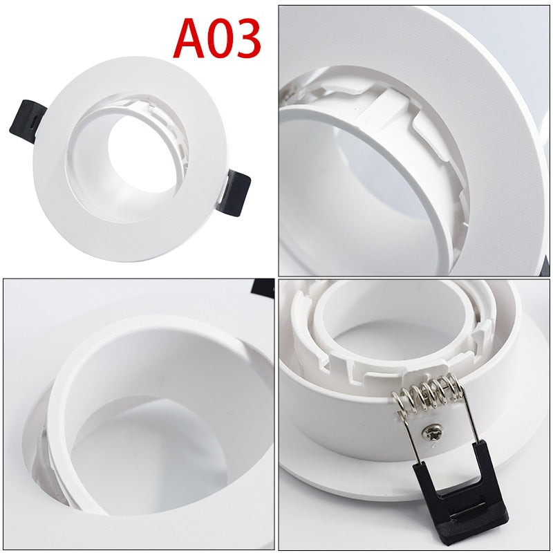 MR16 GU10 Surface Mounted Ceiling Spot Light Frame Frosted Plastic Recessed Downlight Wholesale Price Lighting Fixtures
