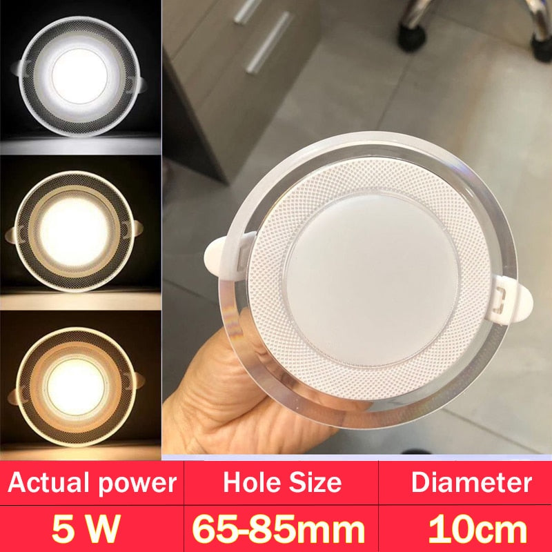 Downlight 20Pcs AC 85V-265V 5W 3 Color Dimmable Led Downlight Spot Light Led Ceiling Lamp Indoor Ceiling Light Recessed Downlamp Home