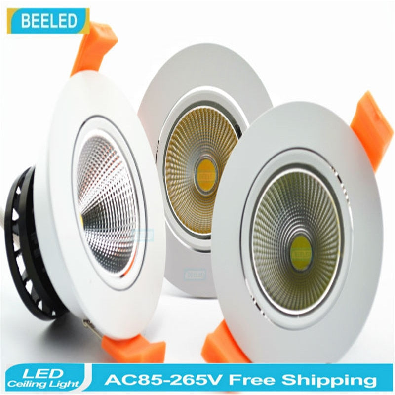 Dimmable LED COB chip downlight dimmer 3W 5W 7W 3pcs lot Recessed white led lamp epistar LED Ceiling light Spot Light Lamp bulb