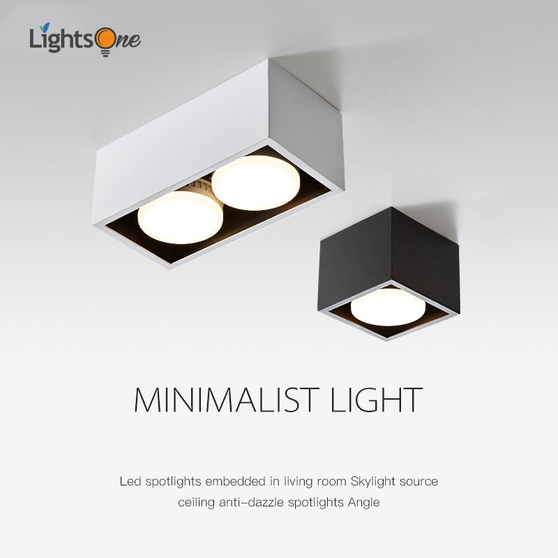 Surface mounted downlight living room no main light box ceiling light grille ceiling lamp aisle ceiling spotlight