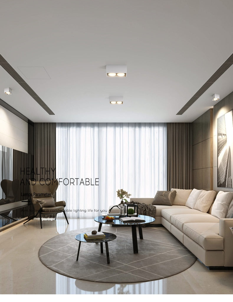 Surface mounted downlight living room no main light box ceiling light grille ceiling lamp aisle ceiling spotlight