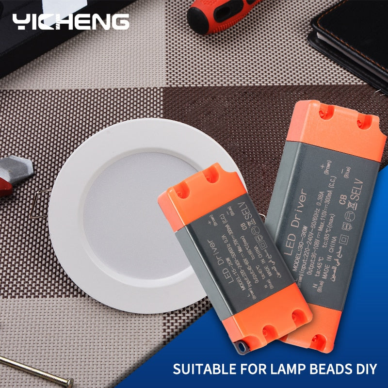 LED Driver 7W 12W 20W 36W AC220-240V Lighting Transformers Input Electronic Power Supply For LED Downlight Panel Light DIY