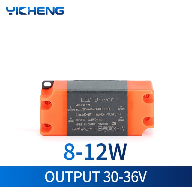 LED Driver 7W 12W 20W 36W AC220-240V Lighting Transformers Input Electronic Power Supply For LED Downlight Panel Light DIY