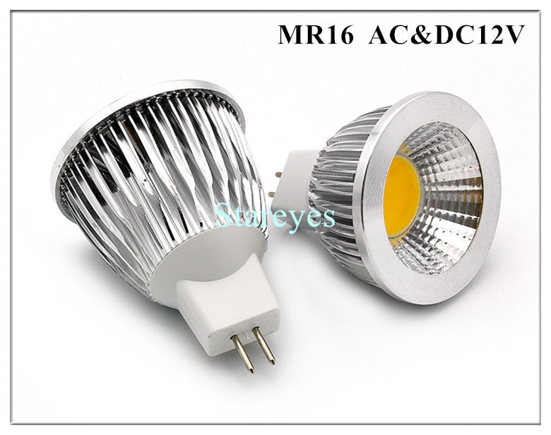 Dimmable 5W 3W 10 pcs MR16 AC DC12V LED COB Spot light downlight Droplight Lighting led lamp bulb LED spotlight lamp led Light