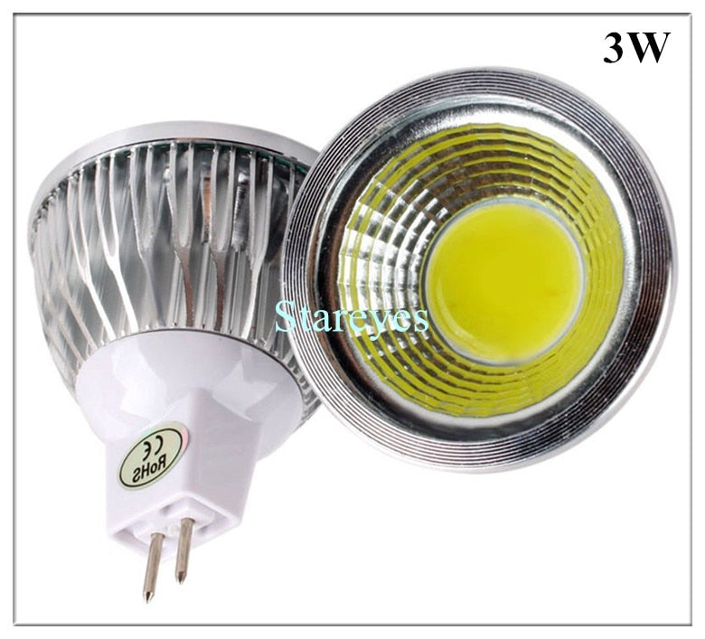 Dimmable 5W 3W 10 pcs MR16 AC DC12V LED COB Spot light downlight Droplight Lighting led lamp bulb LED spotlight lamp led Light