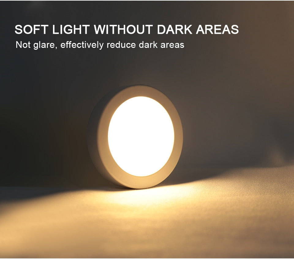 Ceiling Lighting LED Downlight AC 220V 3W 5W 7W LED Spot Light Temputer Ultra-thin Punch-free Ceiling Type Round Ring Lamp Home