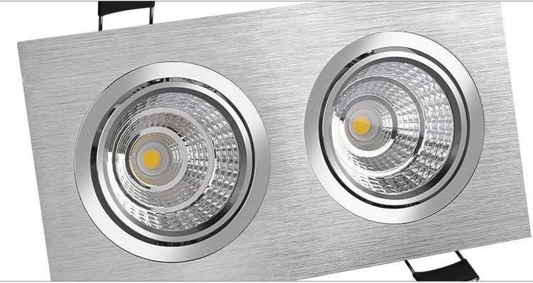 Black Silver Square Dimmable LED COB Downlight 7W 9W 12W 14W 28W 24W LED Recessed Ceiling Downlight LED COB Spot Light AC90-265V