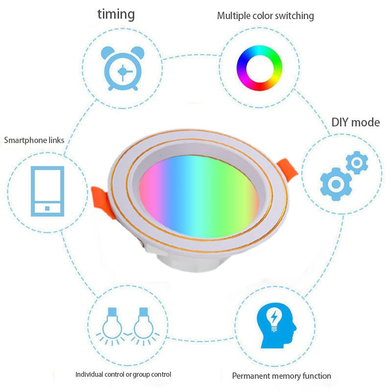 LED Downlight 10W Recessed Round LED Ceiling Lamp AC85-265V Indoor Lighting Warm White Cold White Work With Tuya Zigbee 3.0 Hub