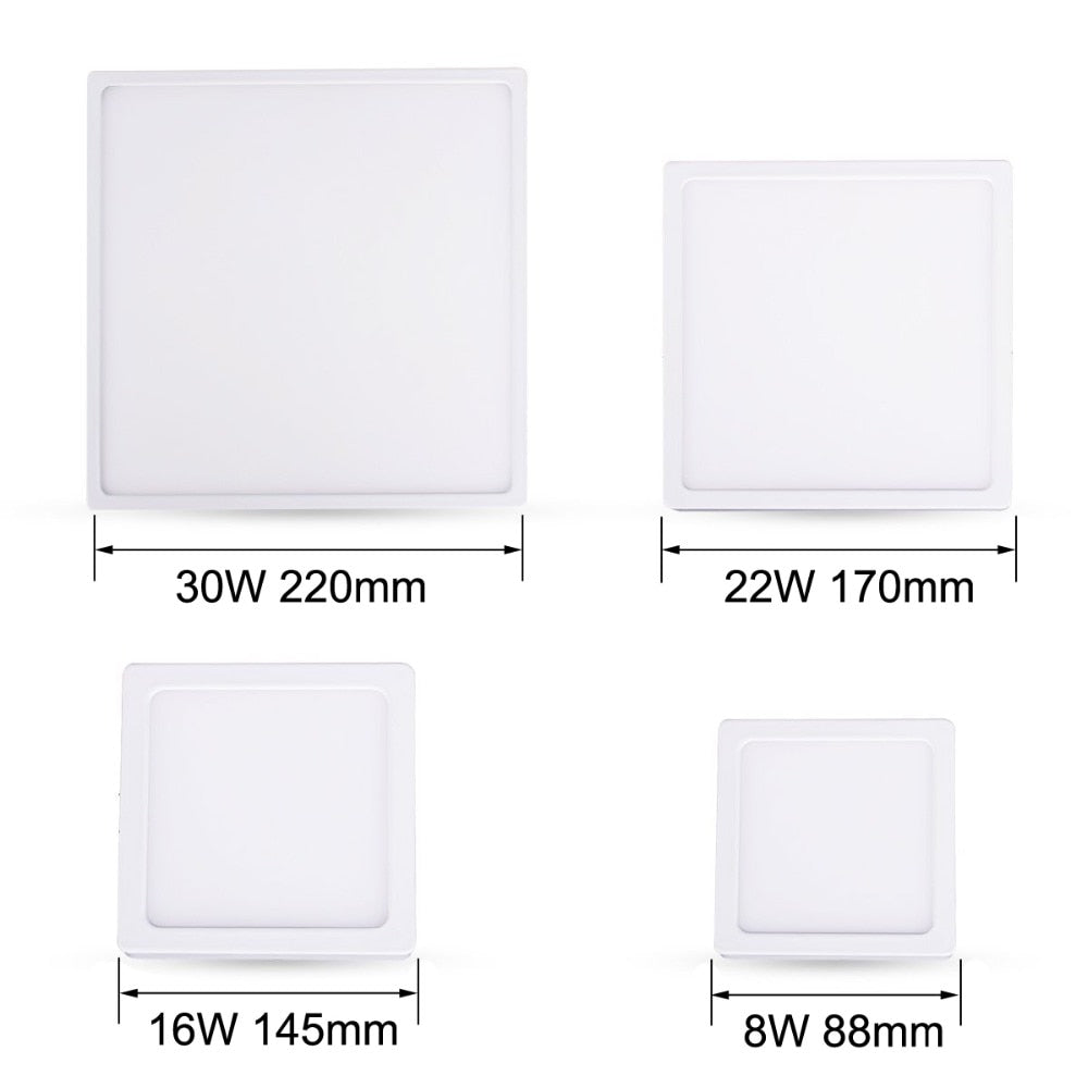 KHLITEC 2 PACK Ultra Thin Design LED panel 8W 16W 22W 30W Ceiling Recessed Led Downlight Square Panel Led Home Indoor Lamp