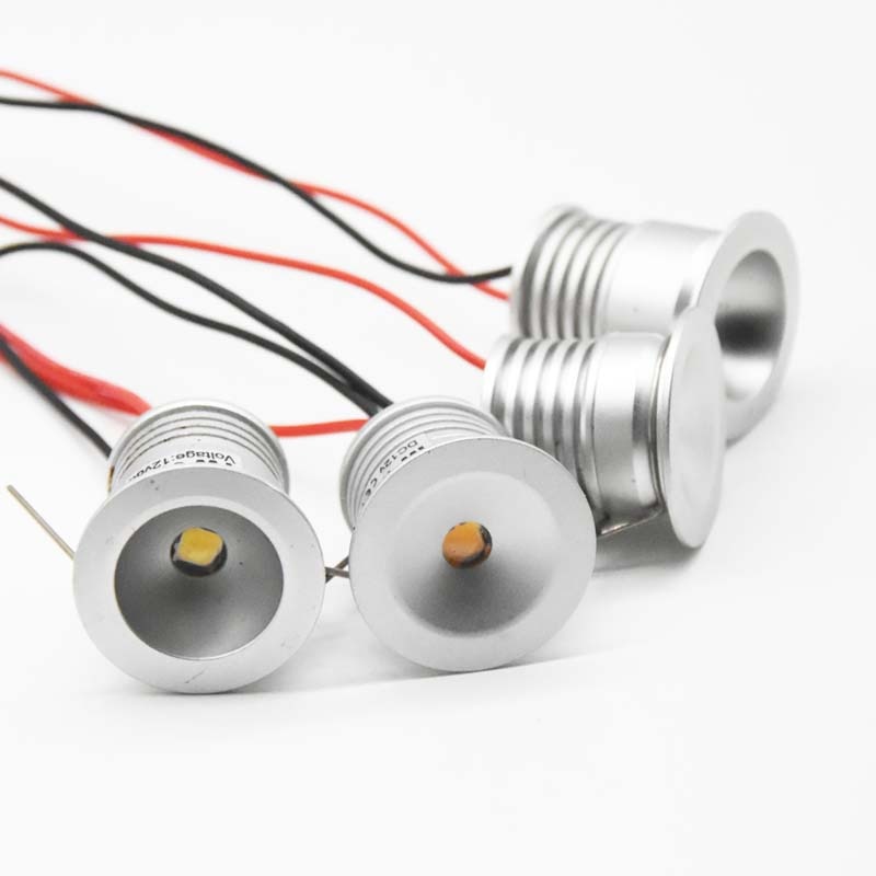 1W IP65 Mini LED Spotlight Dimmable 15mm 2mm Recessed Downlight Indoor 12V Spot Light Ceiling Lamp Showcase Display Lighting