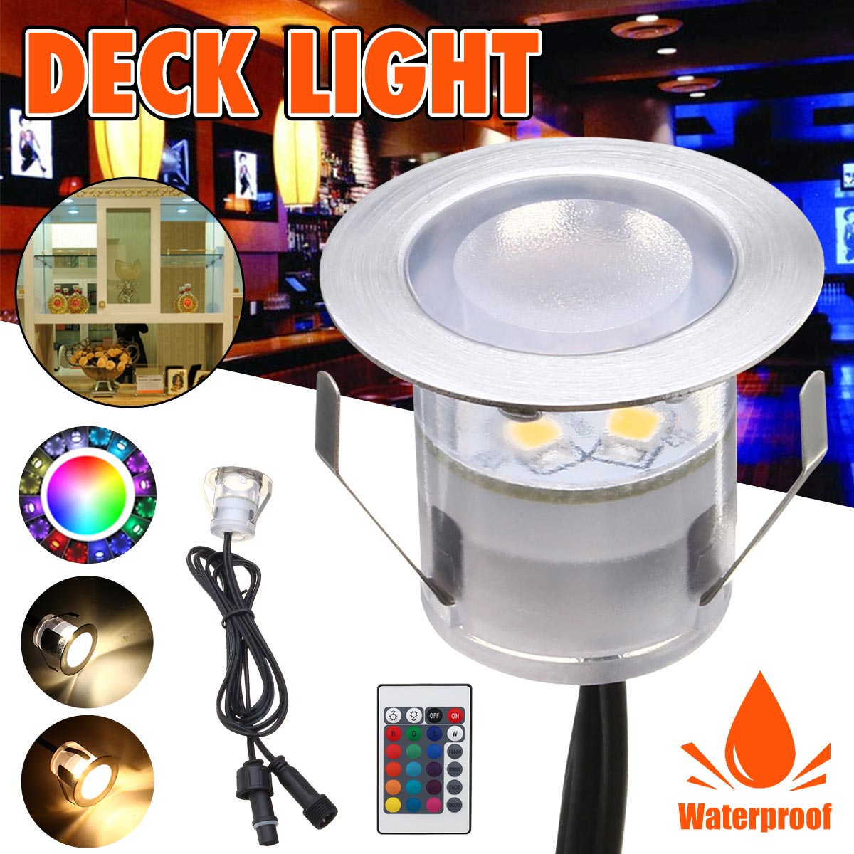 Mini Spot Light Waterproof RGB Led Recessed Downlight Inground Floor Stair Step Light Spotlight Staircase Lighting Fixture