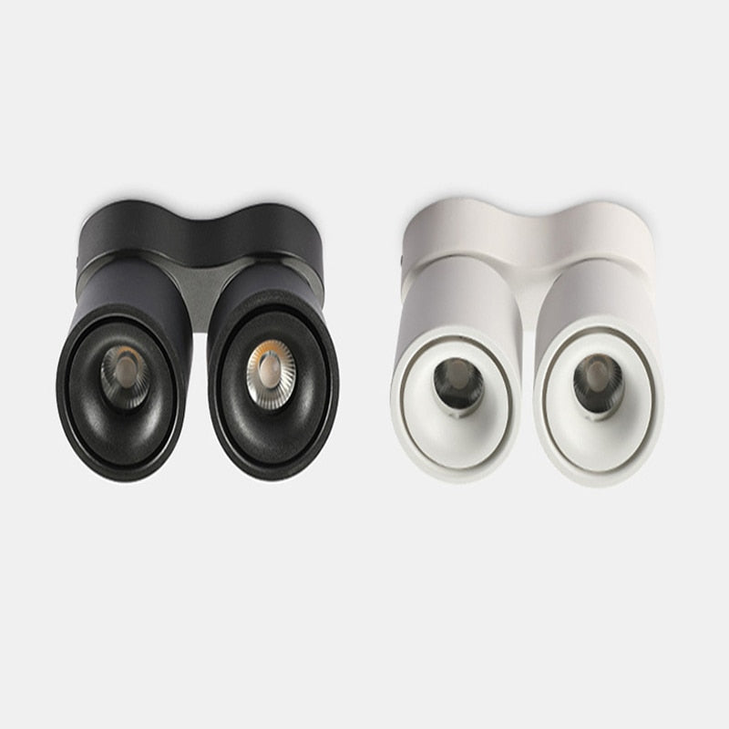 Folding Dimmable Cylindrical COB LED Downlights 9W 12W 15W LED Ceiling Spot lights AC85~265V LED Ceiling Lamps Indoor Lighting