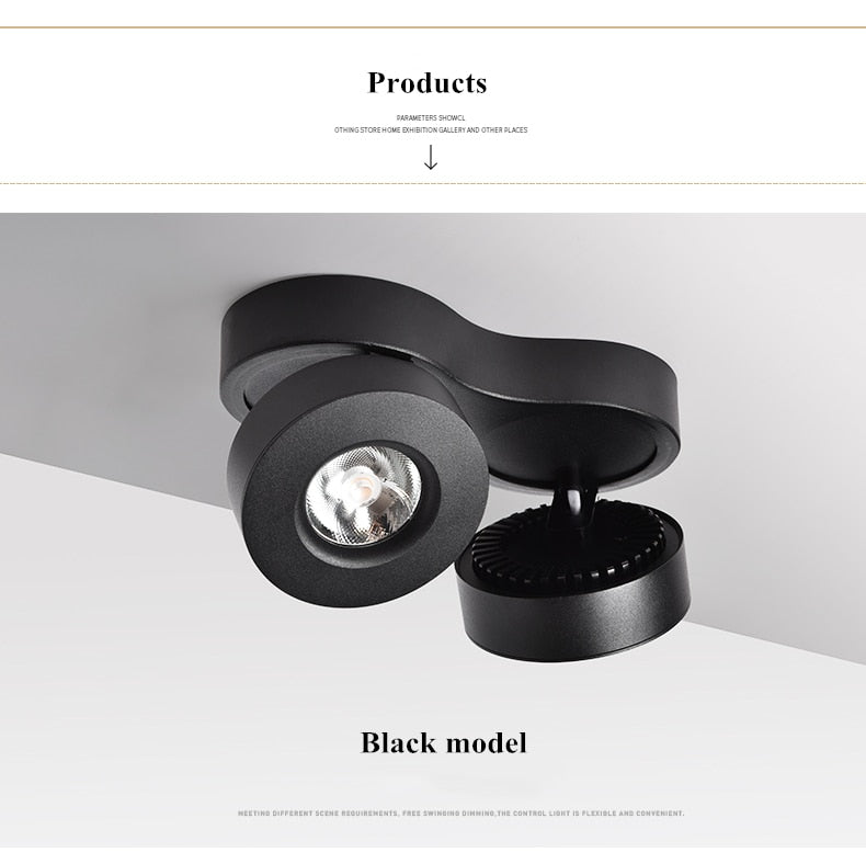 High quality adjustable bright 20W 30W LED downlight ceiling spotlight, COB lighting Spotlight