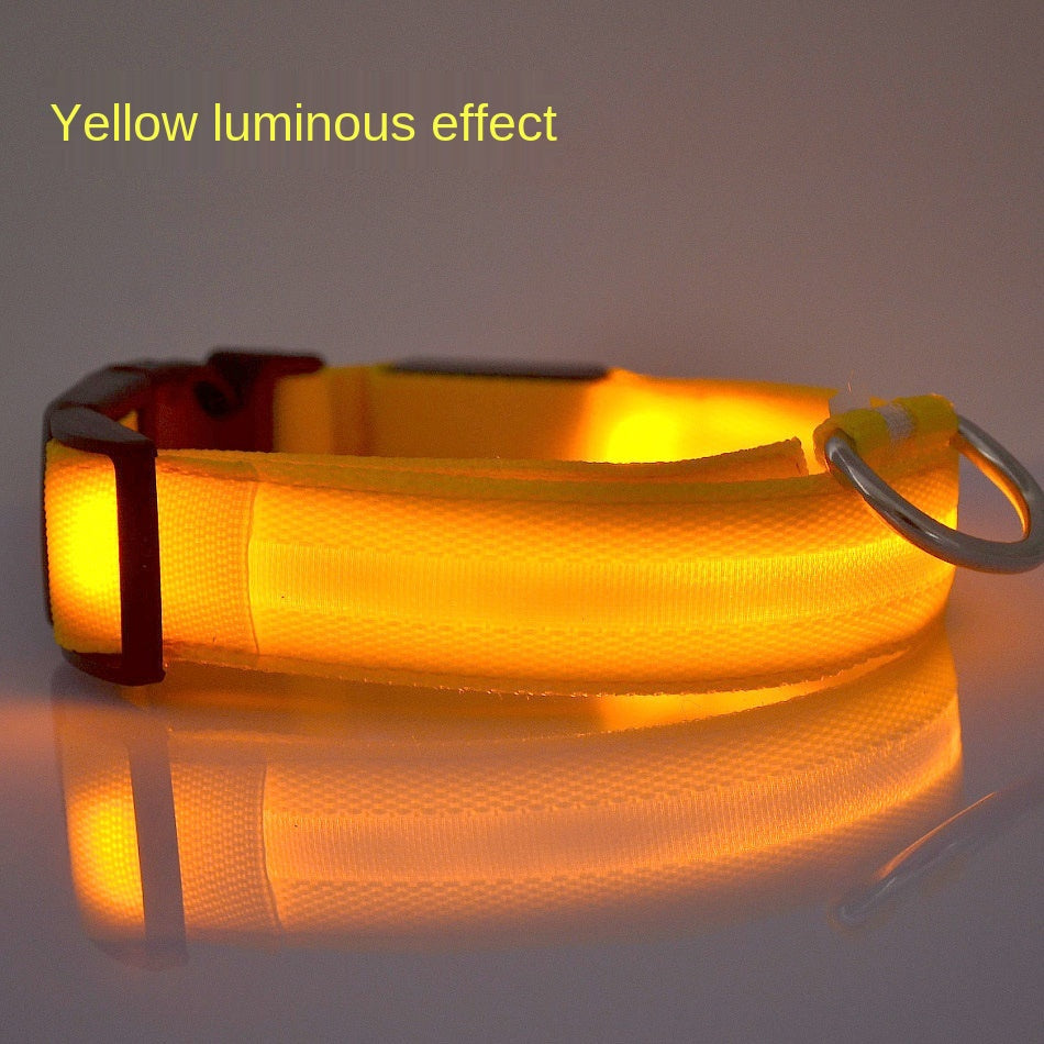 LED Glowing Dog Collar Rechargeable Luminous Collar Adjustable large Dog Night Light Collar Pet Safety Collar for Small Dogs Cat