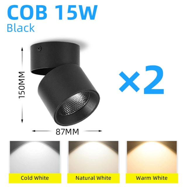 Led Downlights Foldable LED Spotlight 7/10/15/25W Spot Ceiling Lights Surface Mounted Lamp For Bathroom Kitchen Indoor Lighting