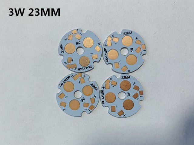 LED PCB Chip beads 1W 3W 5W 7W 9W 12W 15W 18W 10PCS High Power Heat Sink Aluminum 23MM 32MM 78MM 90MM 100M Base Plate Downlight