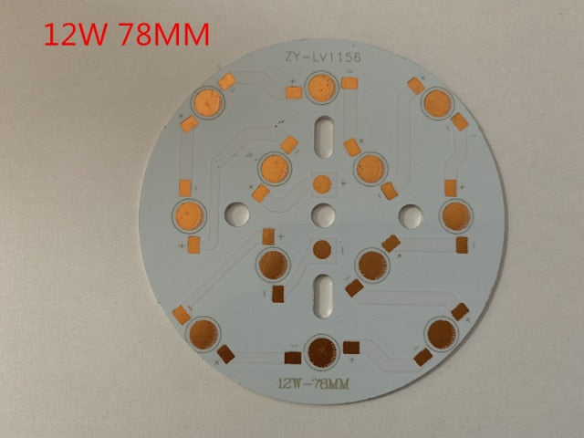 LED PCB Chip beads 1W 3W 5W 7W 9W 12W 15W 18W 10PCS High Power Heat Sink Aluminum 23MM 32MM 78MM 90MM 100M Base Plate Downlight