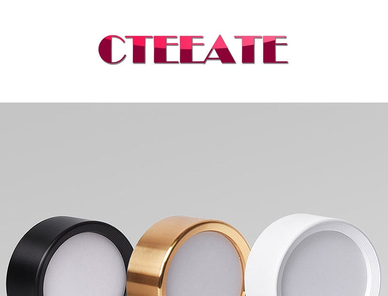 Surface Mounted LED Downlight 5W 7W 9W 12W 15W 18W 220V Ceiling Lamps Ultra Thin Driverless LED Spot Lights Book Rack Lighting