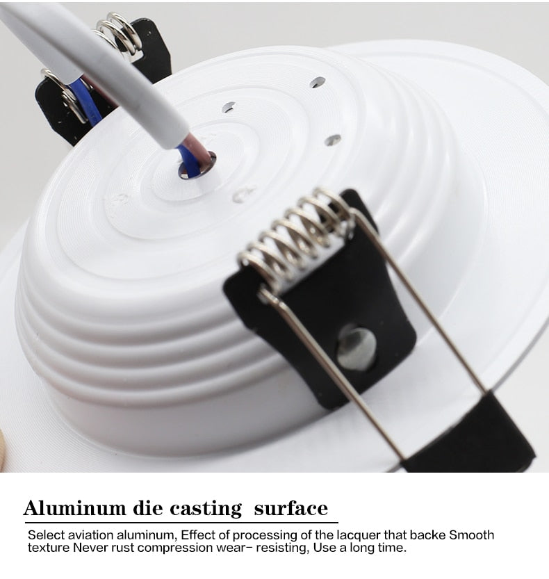 LED Downlight Ceiling 7W 9W 12W 15W 18W 6Pcs/lot AC 220V 240V Waterproof Round Recessed Spot Light Home Decor Warm Cold White