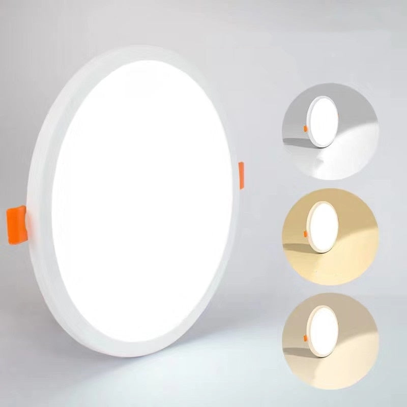 Ultra Thin LED Panel Light 6W 8W 15W 20W Aluminum Round Ceiling Recessed Downlight Open Hole Adjustable 85-265V 3000/4000/6000K