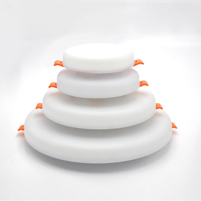 Ultra Thin Round/Square LED Panel Light 10W 18W 24W 36W Aluminum Ceiling Recessed Downlight AC 85-265V open hole adjustable