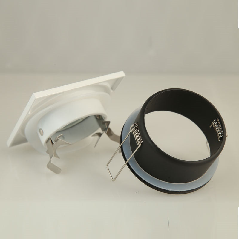 Recessed Waterproof IP65 Ceiling Downlights Round/Square Frame GU10/MR16 Lamp Base Holder Bathroom Spot Lighting Fitting Fixture