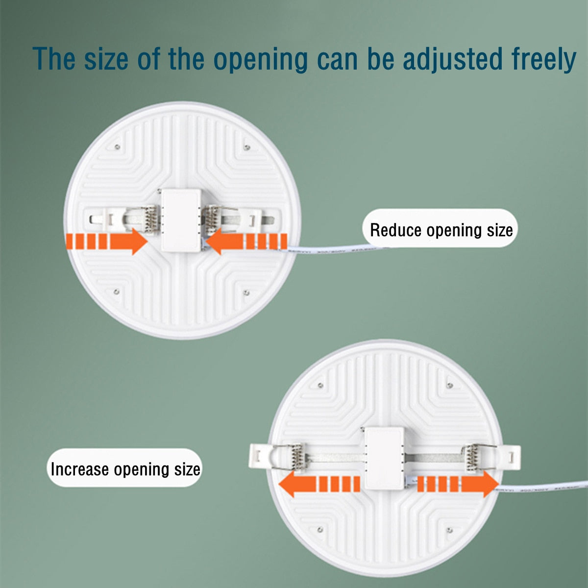 Ultra Thin Round/Square LED Panel Light 9W 18W 24W 36W Ceiling Lamp Recessed Downlight AC 220V open hole adjustable