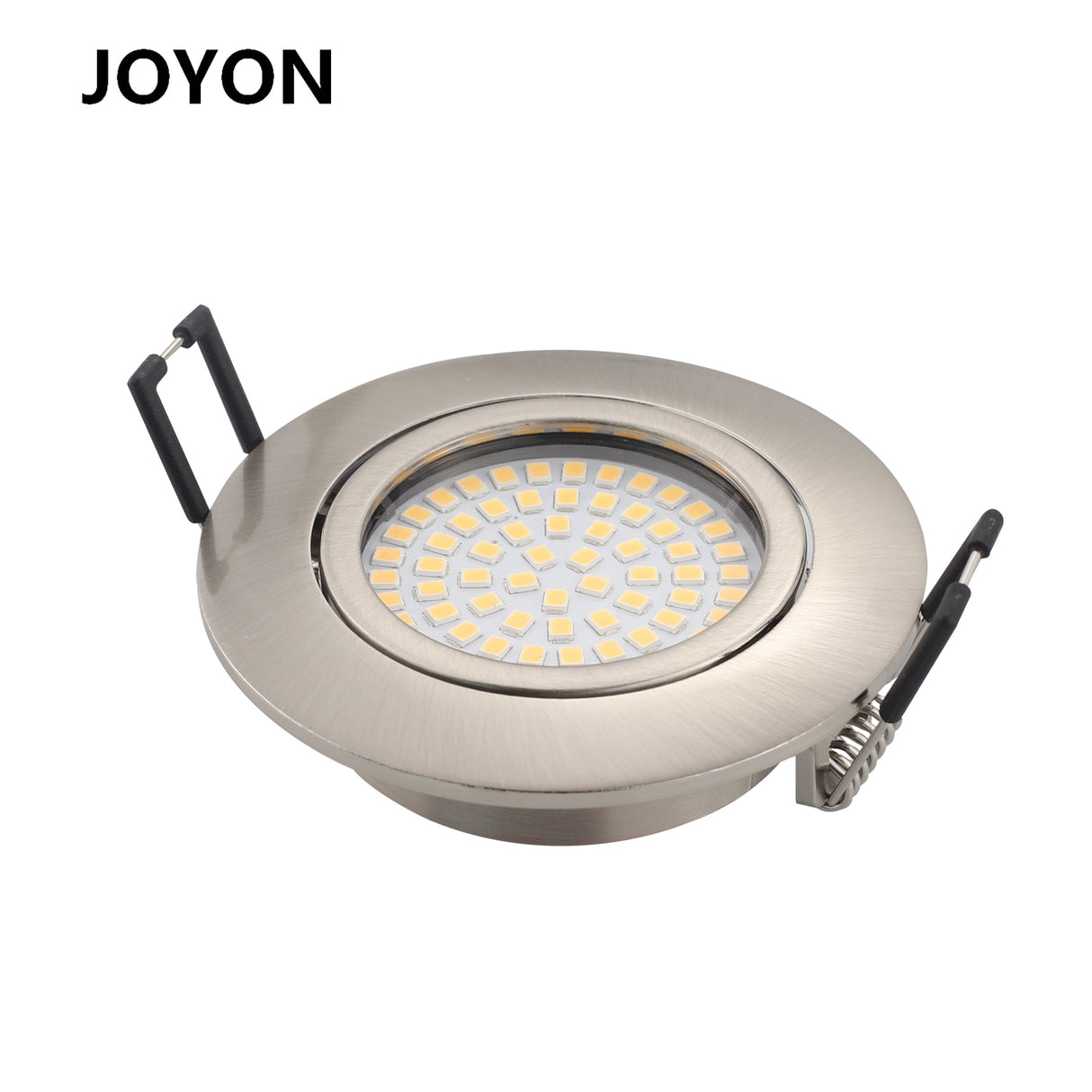 The New LED Downlight Spotlight Round Integrated Nickel Ceiling Downlight Angle Adjustable AC90-260V Home Office Hotel Lighting