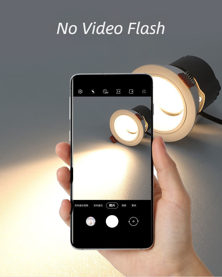 Embedded LED Ceiling Spotlight 5W/7W/12W/20W Bedroom Indoor Lighting Home Lighting Dimmable LED Downlight Anti-glare Spotlight