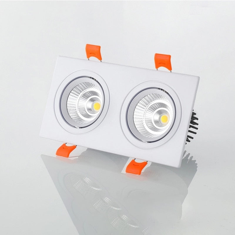 Square Dimmable Ceiling Recessed LED Downlights Ceiling Lamp 14W/20W 24W 30W AC85-260V COB Spot Lights Indoor Lighting