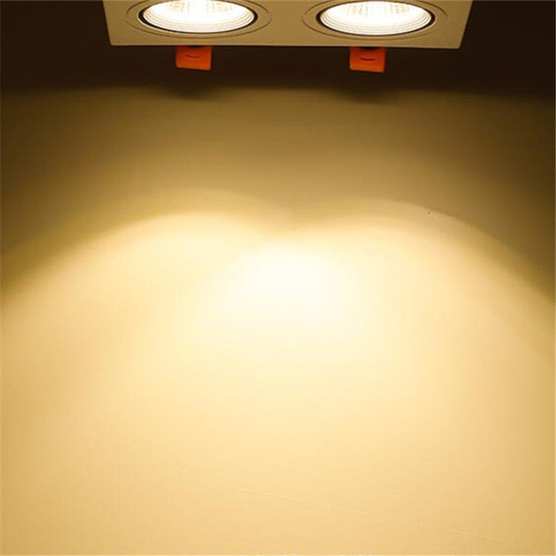 Square Dimmable Ceiling Recessed LED Downlights Ceiling Lamp 14W/20W 24W 30W AC85-260V COB Spot Lights Indoor Lighting