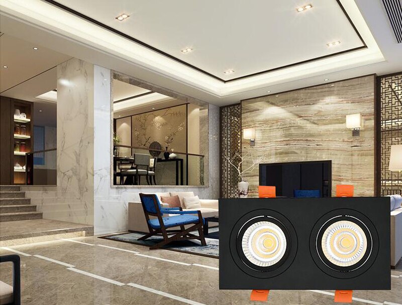 Square Dimmable Ceiling Recessed LED Downlights Ceiling Lamp 14W/20W 24W 30W AC85-260V COB Spot Lights Indoor Lighting