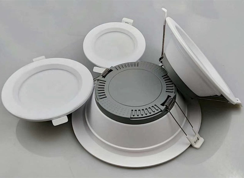 LED Downlight 220V 6W 9W 12W 18W 3 Colors 3000K 4000K 6000K Conversion White Ceiling Lamp Household Spot Lights Indoor Lighting