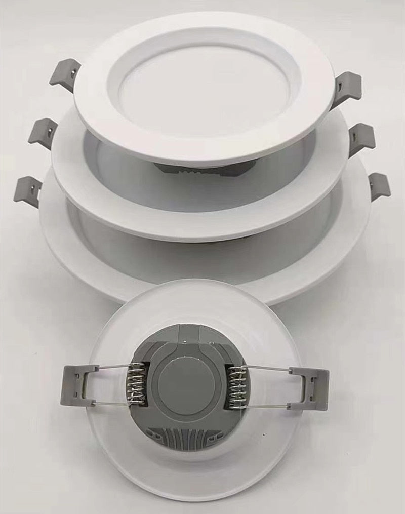 LED Downlight 220V 6W 9W 12W 18W 3 Colors 3000K 4000K 6000K Conversion White Ceiling Lamp Household Spot Lights Indoor Lighting