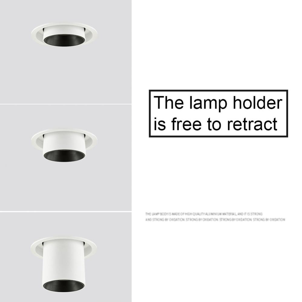 LED Downlight Embedded Ceiling Lamp Adjustable SpotLights Stretchable and Rotate Spot Light