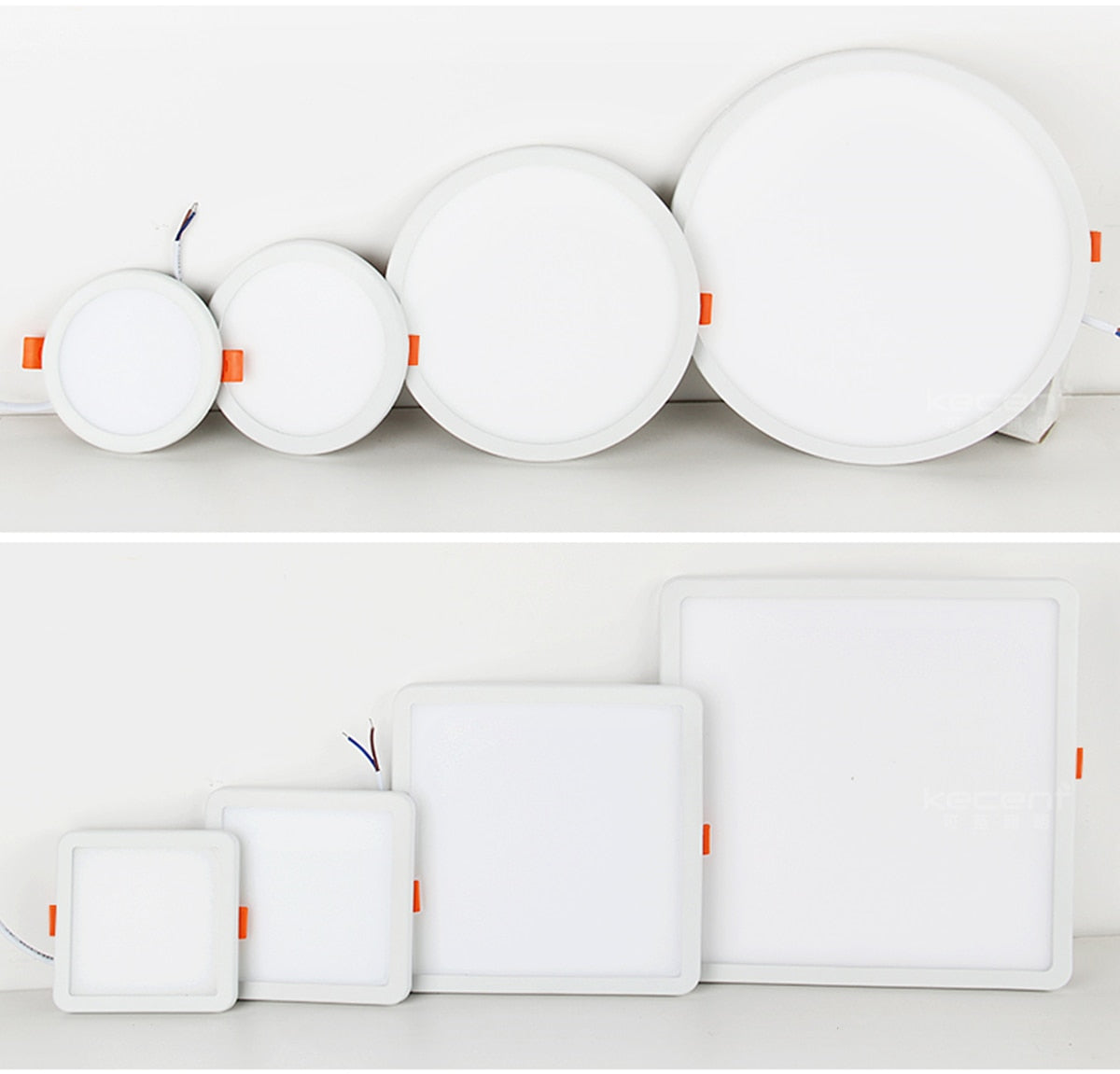 Round Square Ultra thin LED Panel Light Recessed Downlights 6W 8W 15W 20W AC 220V 230V Indoor lighting Ceiling Lamp