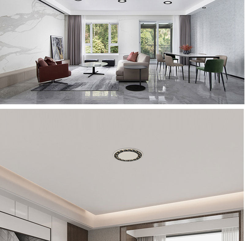 QIUBOSS Modern LED Grille Light AC220V Recessed Led Downlight Dimmable Household Spotlight 30W Embedded Lighting Lamp for Indoor