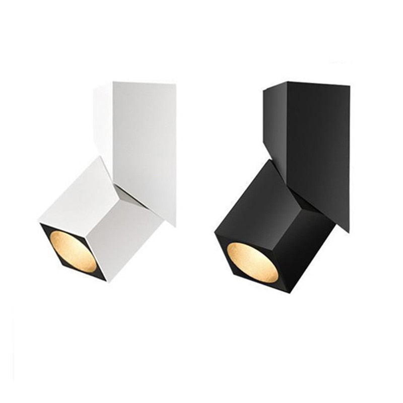 Folding 360 rotating downlight 3W 7W 12W 15W,85-265V surface mounted downlight LED background light indoor lighting