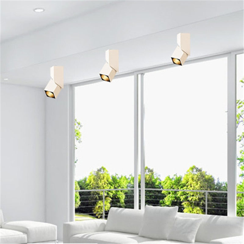 Folding 360 rotating downlight 3W 7W 12W 15W,85-265V surface mounted downlight LED background light indoor lighting