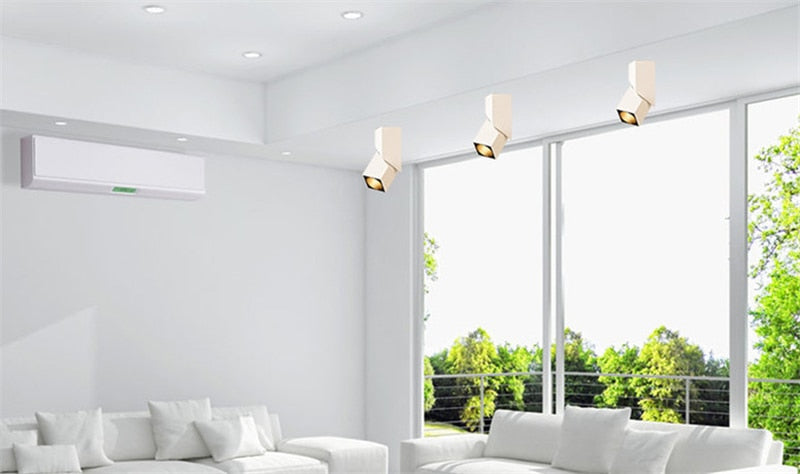 Folding 360 rotating downlight 3W 7W 12W 15W,85-265V surface mounted downlight LED background light indoor lighting