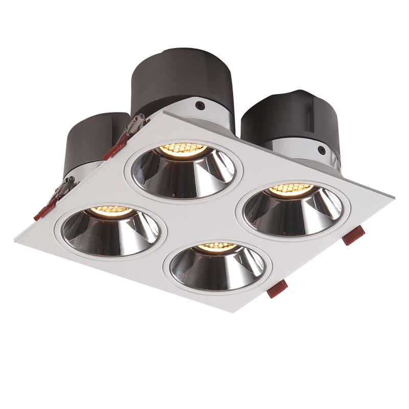 Dimmable COB Downlight 110V 220V LED spotlight 28W 48W Square Ceiling grid Lamp Supermarket and Shopping Mall Lighting