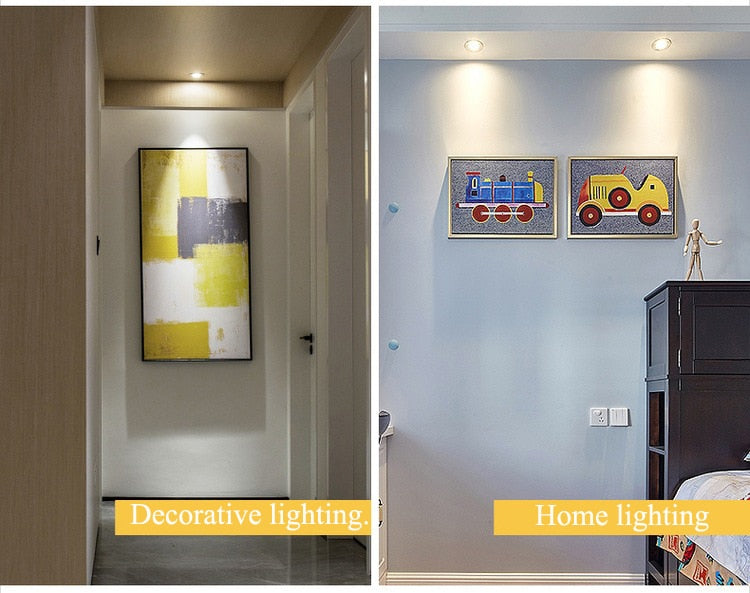 NEARCAM LED Downlight 5W 7W Embedded Round LED Spotlight AC 220V 230V 240V Indoor Lighting Warm White Cool White Tri-color Light